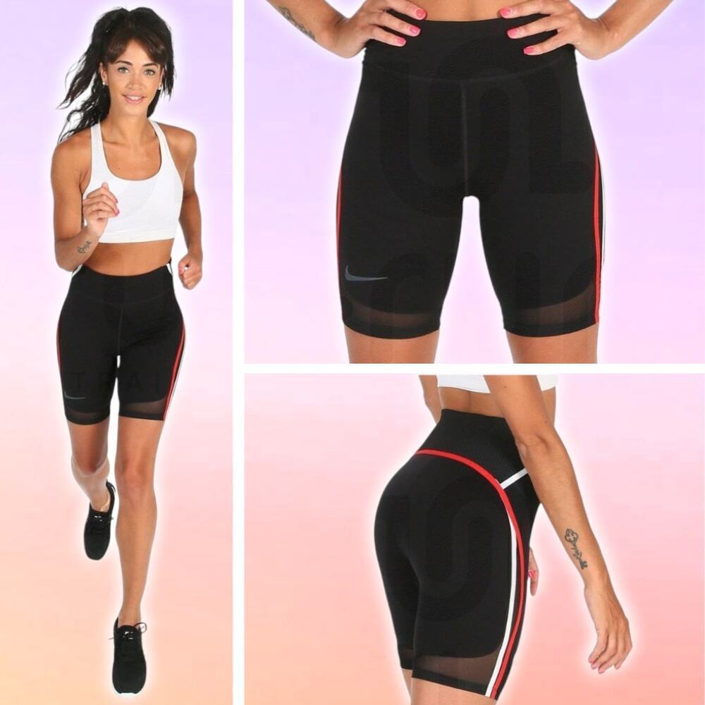 NWT NIKE City Ready Women's Dri-Fit Running Shorts Sz XS Black Red White
